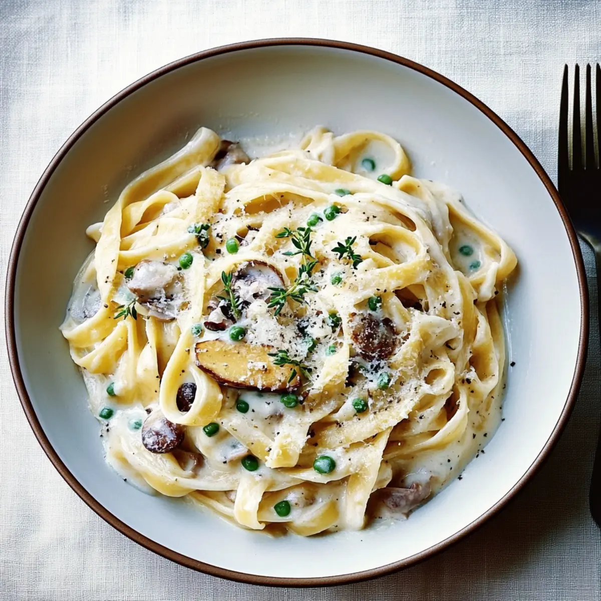 Creamy Chestnut Pasta with Thyme