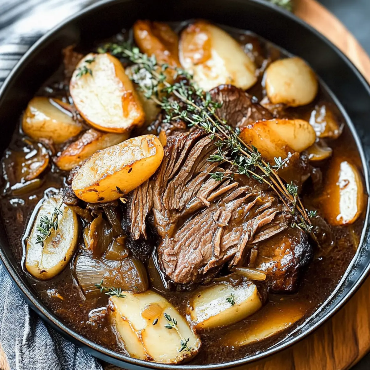 Garlic Miso Braised Pot Roast