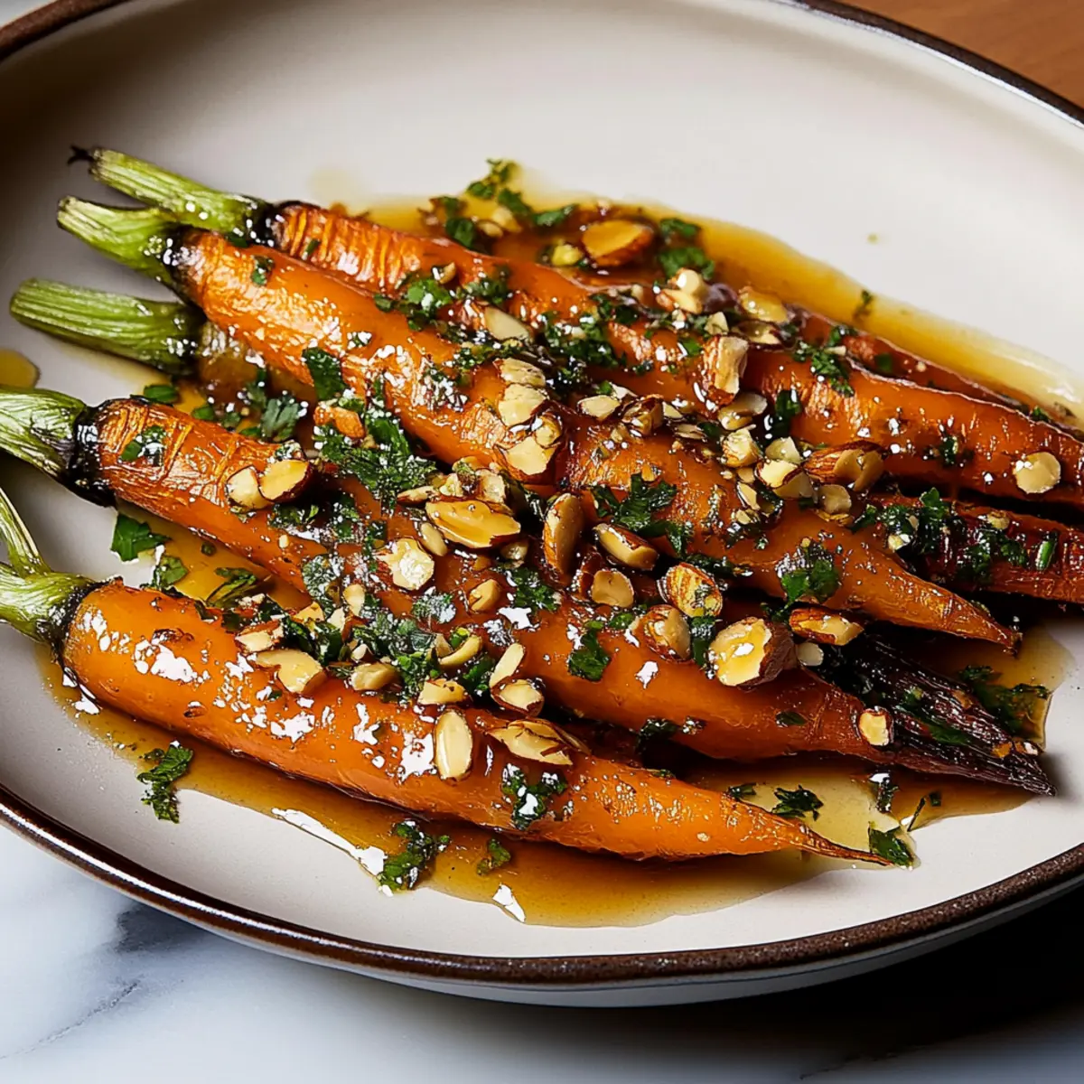 Honey Glazed Carrots with Almonds
