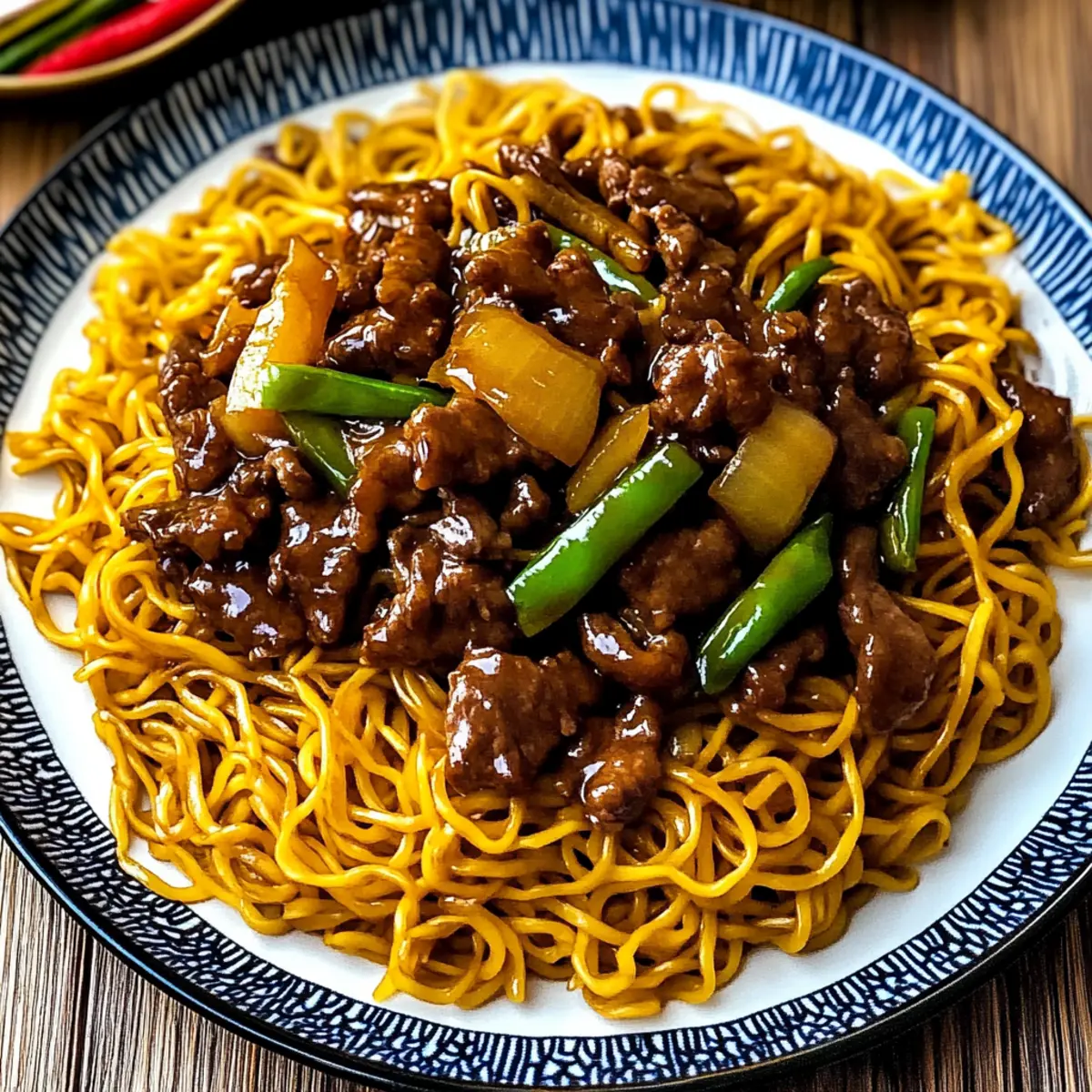 Crispy Cantonese Beef Chow Mein
