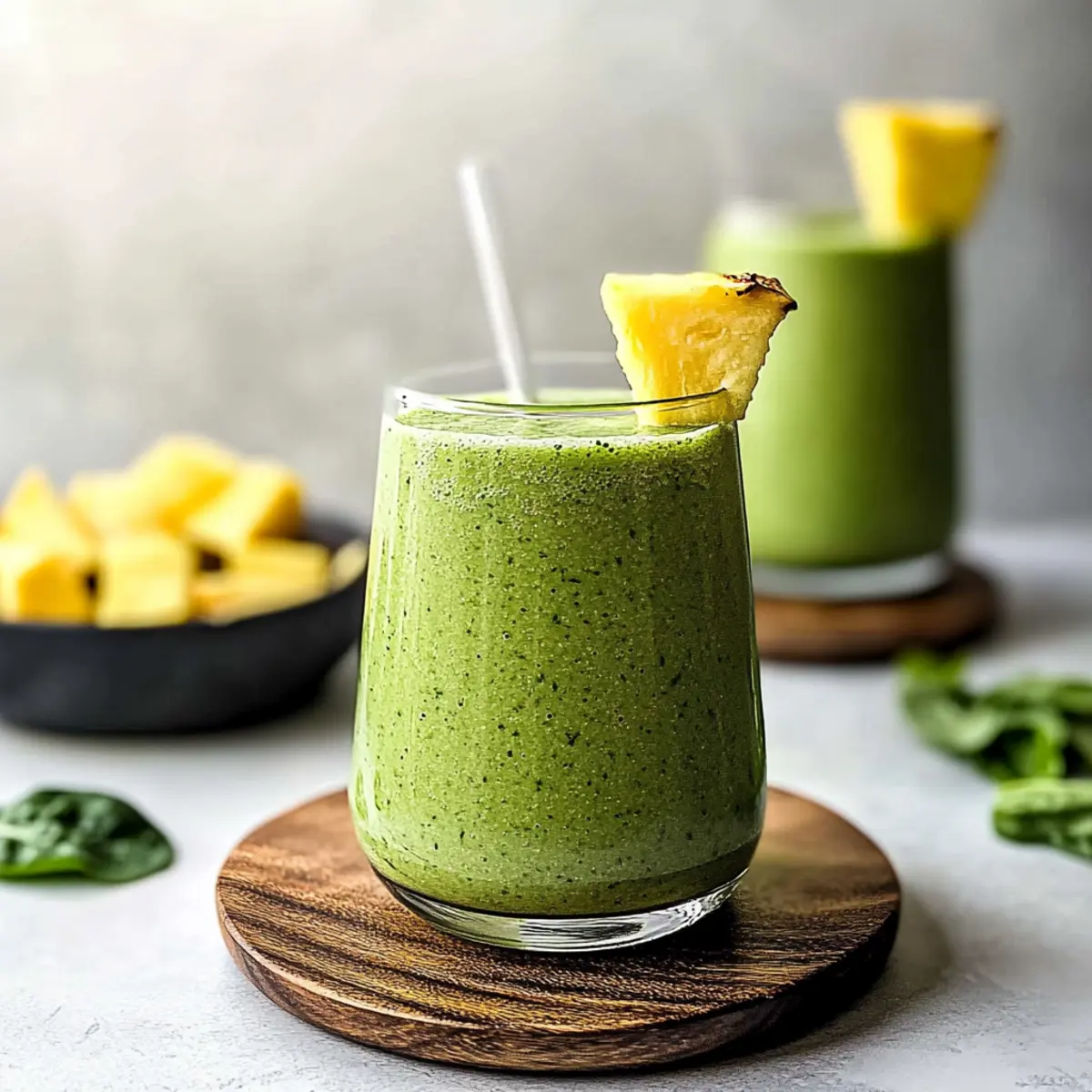 Refreshing Pineapple Spinach Smoothie