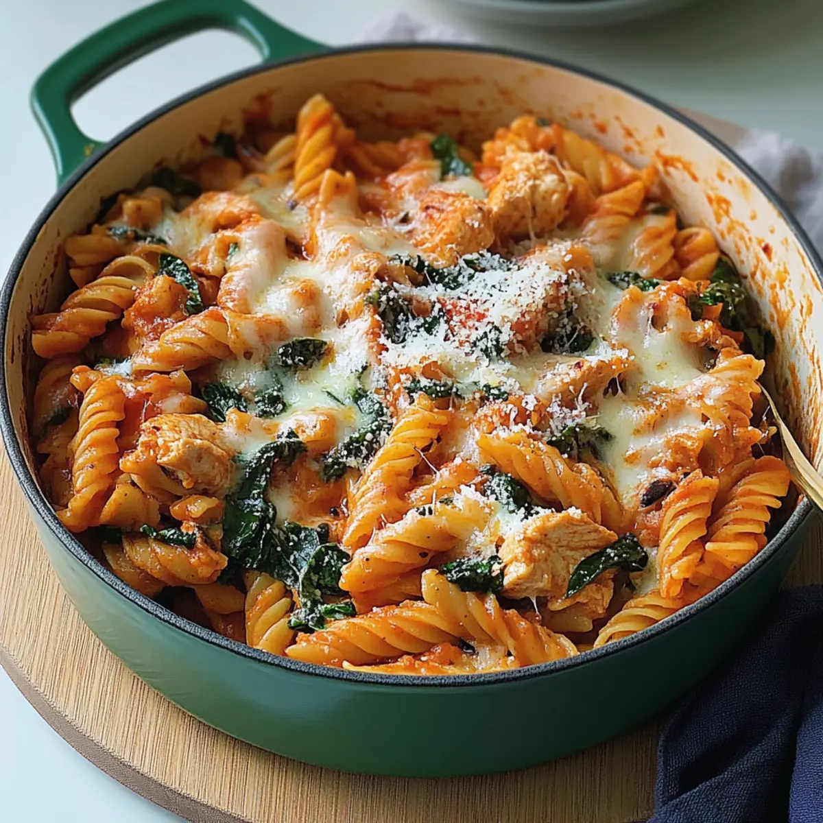 Chicken and Roasted Red Pepper Pasta Bake