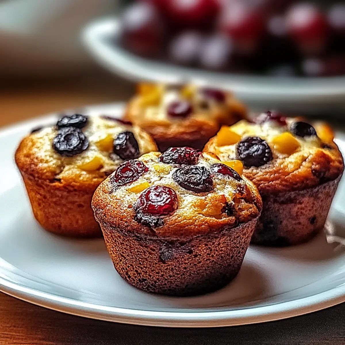 Mini Fruit Cake Muffins