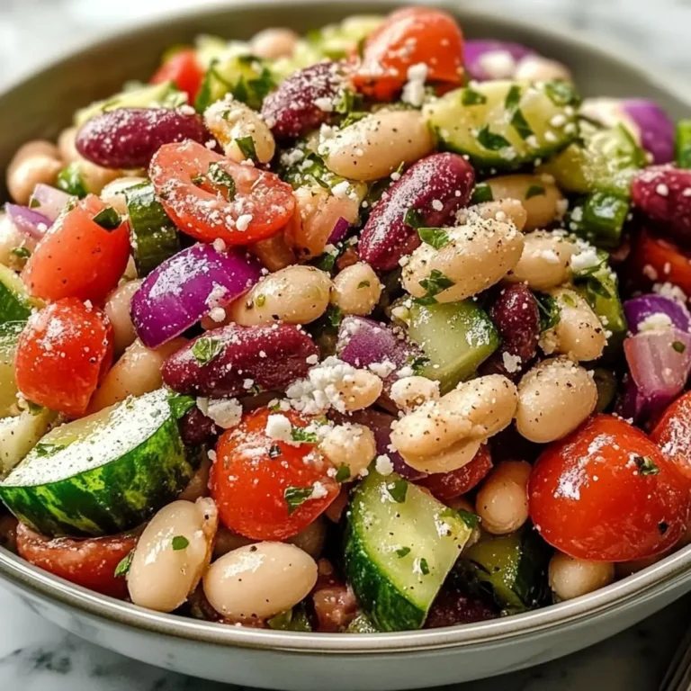 Greek Bean Salad with Marinated Beans