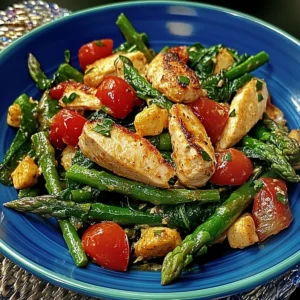 Asparagus Spinach Salad with Chicken