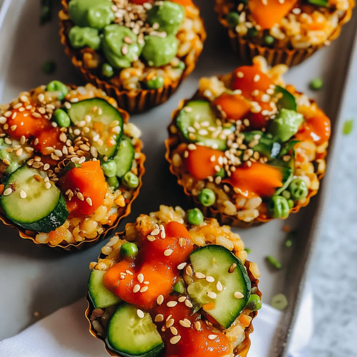 CRISPY RICE VEGGIE CUPS