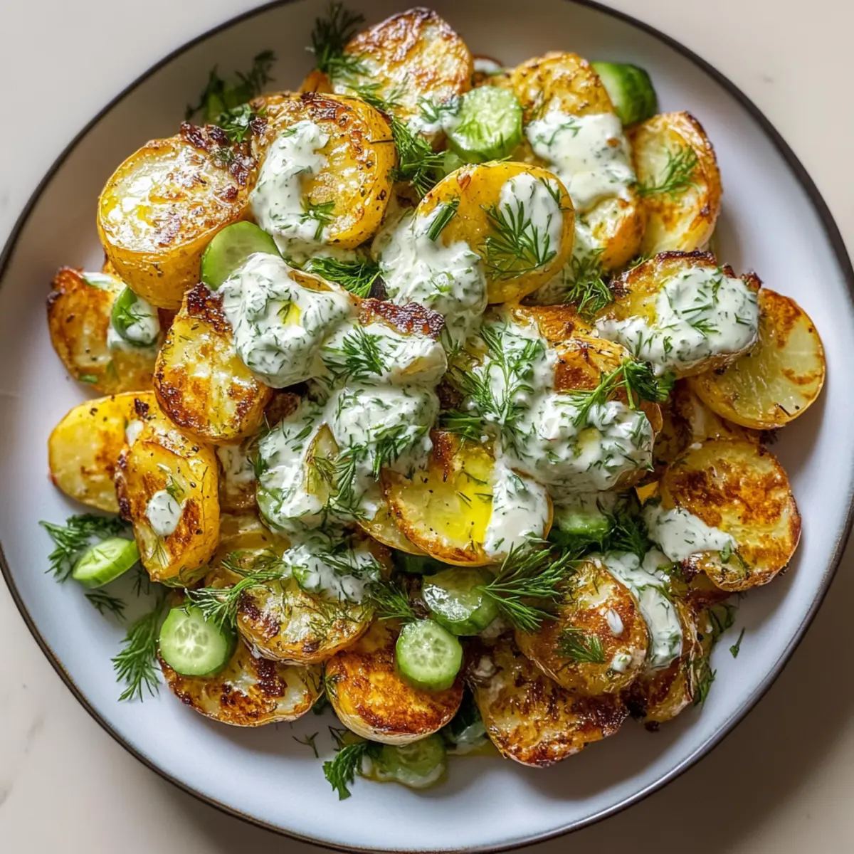 LAST-MINUTE CRISPY SMASHED POTATO SALAD