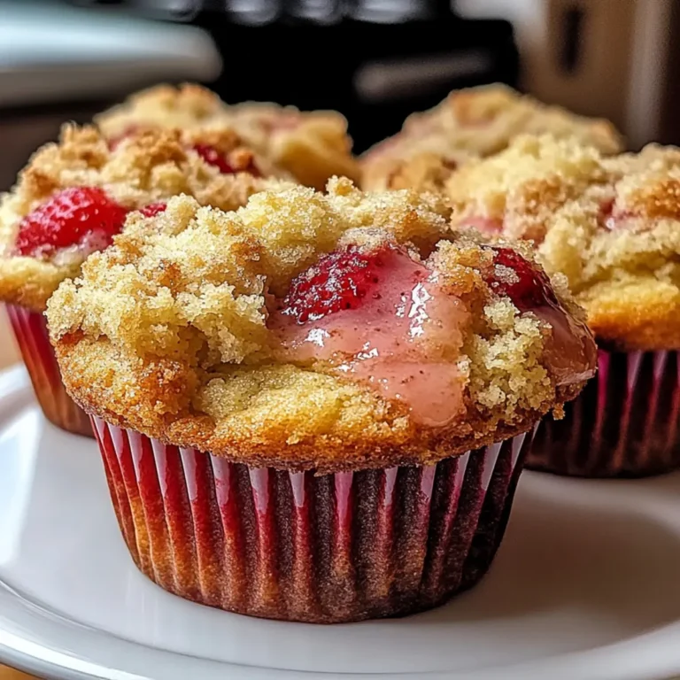 Strawberry Cream Cheese Muffins with Streusel Crumb Topping