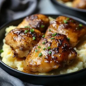 Chipotle Honey Chicken Thighs Packed with Protein & Smoked Gouda Mashed Potatoes